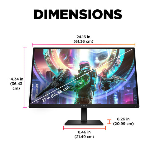 OMEN by HP 27 inch QHD 240Hz Gaming Monitor - OMEN 27qs OMEN by HP 27 inch QHD 240Hz Gaming Monitor - OMEN 27qs